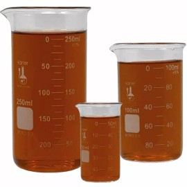 Karter Scientific Glass Beaker Set, 50/100/250ml, Tall Form, Graduated, Karter Scientific 213F18