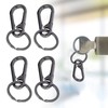 ZoeTekway Pack of 4 Metal Carabiners Black Key Chain Carabiner