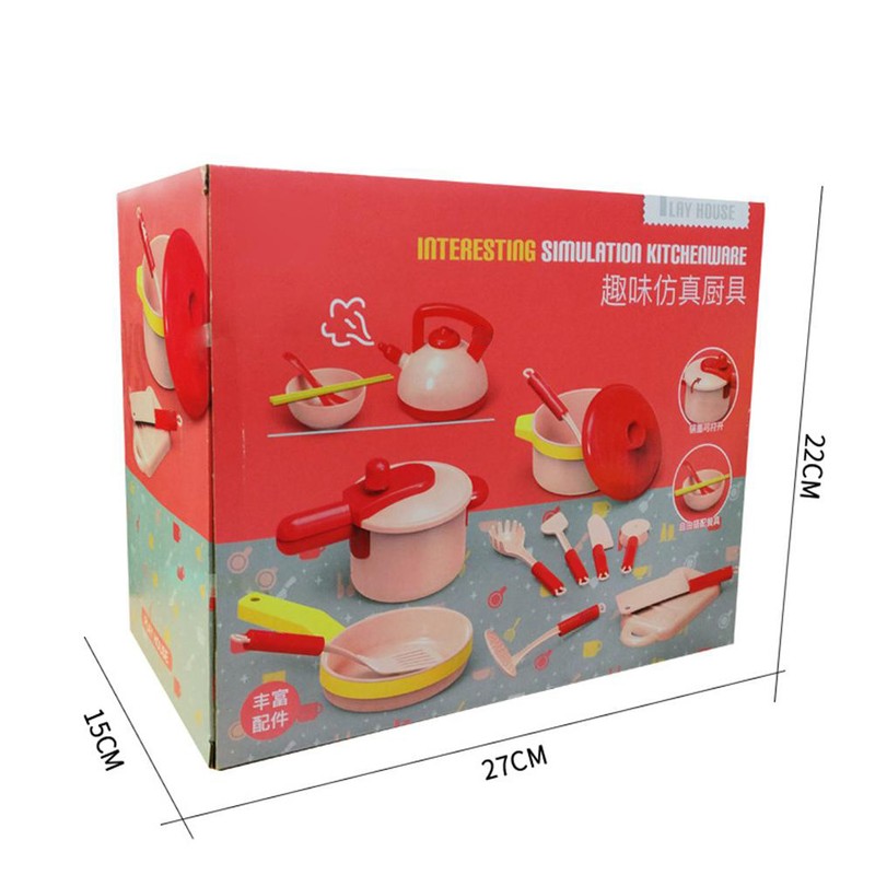 Kitchen Pretend Toys Set for Kids Pots and Pans Educational