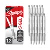Sharpie S-Gel Gel Pens, Pearl White Body, Black Ink, Medium