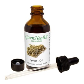 GreenHealth Fennel – 4 fl oz (118 ml) Glass Bottle w/Glass Dropper – 100% Pure Essential Oil…