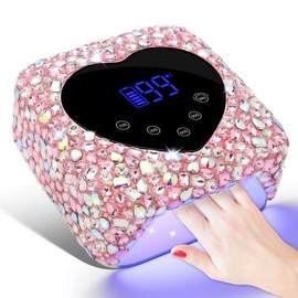 72W Cordless UV Lamp for Nails Rechargeable 30 LEDs Nail Dryer with 5 Timer Settings UV Light Cabin for Manicure Nail Tools