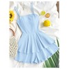 SHENHE Girl's Summer Romper Spaghetti Strap Tie Back Bow Layered