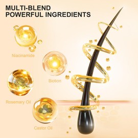 YaaHei Hair Growth Serum for Men/Women, Rosemary Oil for Hair Growth, Reduces Hair Loss,Hair Oil for Dry Damaged Hair,Thickening Hair and Beard,Gentle,Refreshing,60ml