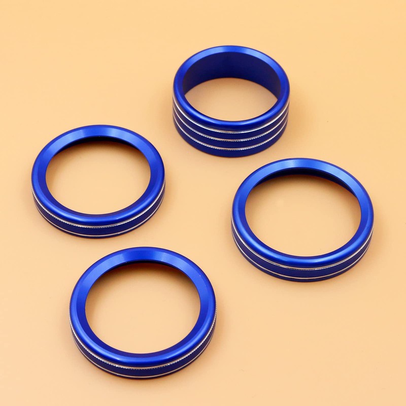 CHQLPBF Knobs Ring Covers Compatible with 2018-2021 Jeep Wrangler JL