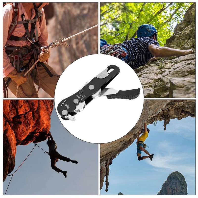 Keenso Suspending Descent Descender Rope Clamp Grab Climbing Descender Self-Braking