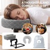 Massage Headrest for Bed with 2 Replaceable Pillow Covers &