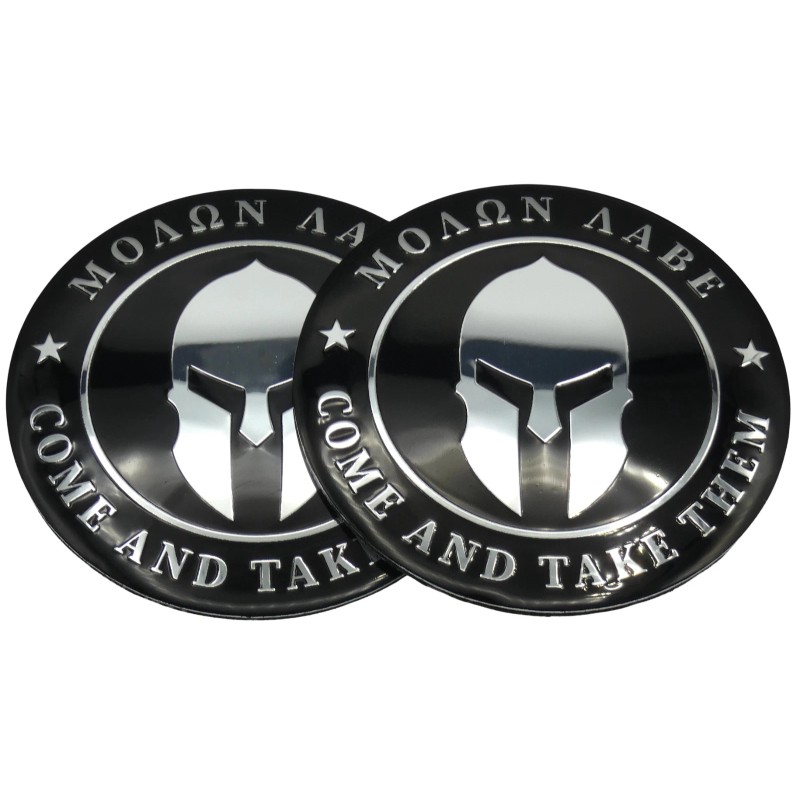 Express Emblems 2x Metal Molon Labe Decal Spartan Sticker Emblem