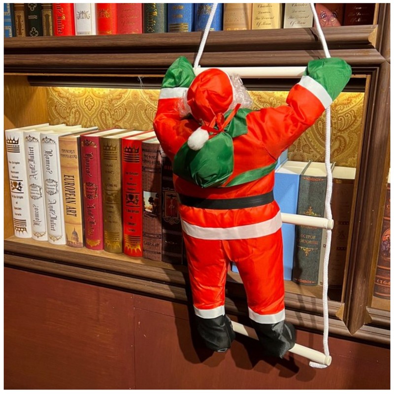 BECOND Climbing Ladder Santa Claus Doll Christmas Prop Wall Tree