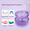 Maoerdental Retainer Cleaner Case,Double Layer No-Leak Denture Cup for Soaking