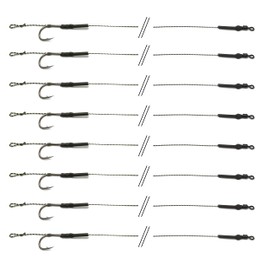 Tandem Baits Set of 8 FC Pop-Up Rig 4 Carp Leader Hooks for Leader Line Fishing Set Fishing Leader for Carp Fishing Accessories Carp Accessories