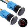 DMWD 2PCS 19MM Momentary Push Button Switch 12V-24V LED Indicator