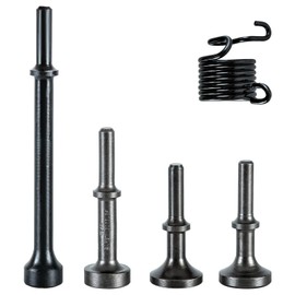 DUPDMKIN Air Hammer Bits Air Hammer Attachments Kit with 0.401"(10mm) Shank Smoothing Pneumatic Chisel Bits for Pneumatic Tools (5 PCS)
