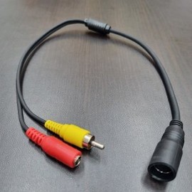 후방카메라 케이블젠더 DIN-RCA/DC젠더(F) Rear Camera Cable Gender DIN-RCA/DC Gender (F)