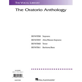The Oratorio Anthology: The Vocal Library Mezzo-Soprano/Alto