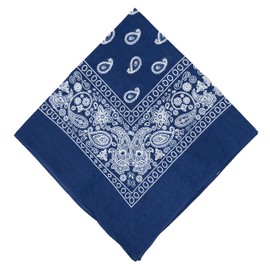 Funky Junque Pañuelo unisex 100% algodón multiusos para mujeres, hombres, niños y niñas, marino, Talla única