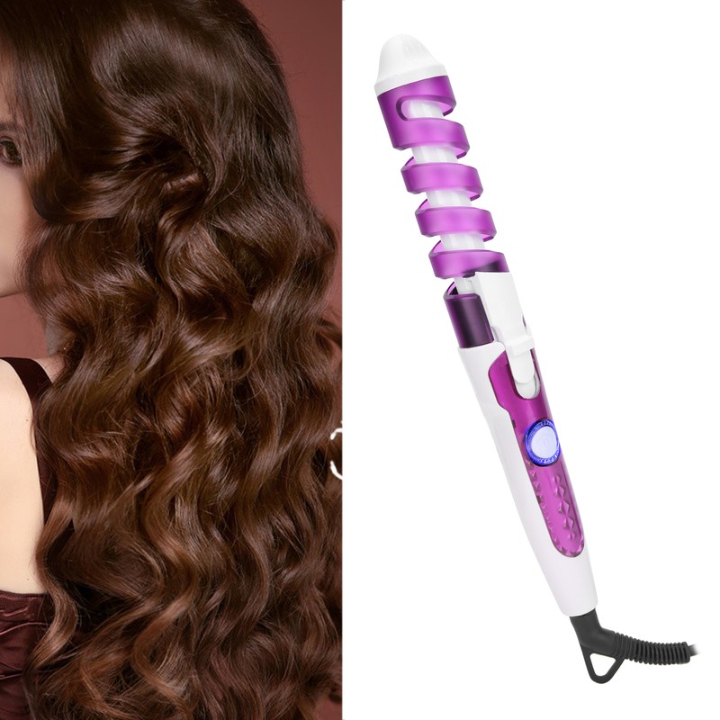 Mini Spiral Hair Curler Portable AntiScald Wavy Hair Styling Hair