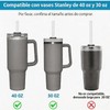 6 Popotes Reutilizables(12.13in) para 40 oz, 2 Cepillos de Limpieza