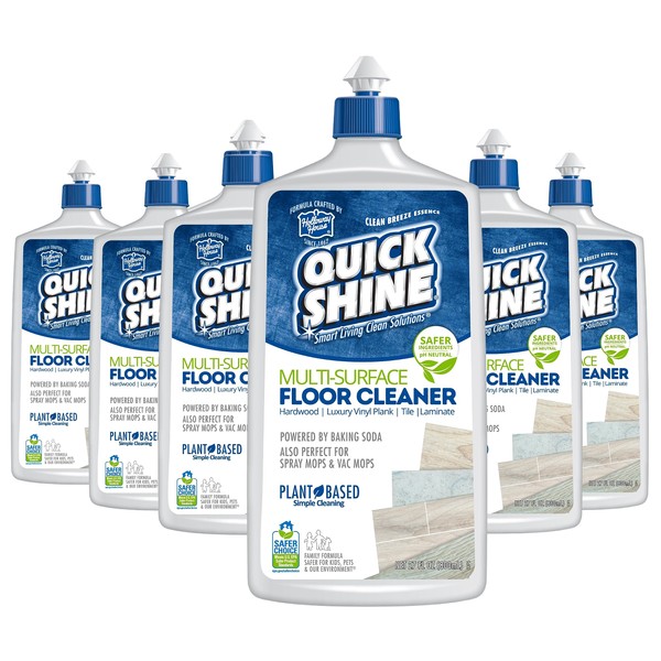Quick Shine Multi Surface Floor Cleaner 27oz, 6Pk | Plant-Based,