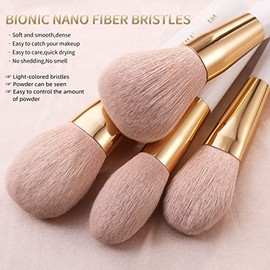 BEILI Brochas de Maquillaje 30 Piezas Brochas de Maquillaje Profesional Set de Brochas para Maquillaje Premium color rosa, vegano, sintético Brochas para Facial