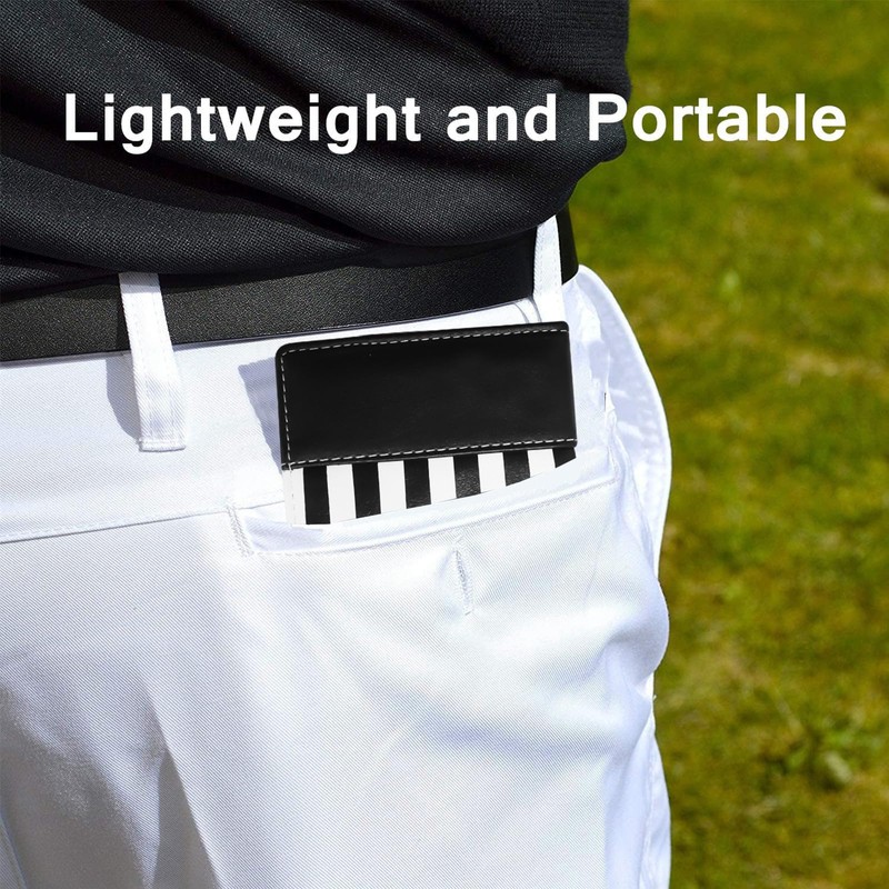 LOVMEAD Golf Scorecard Holder 1 Pack of 4 Pencils, Leather
