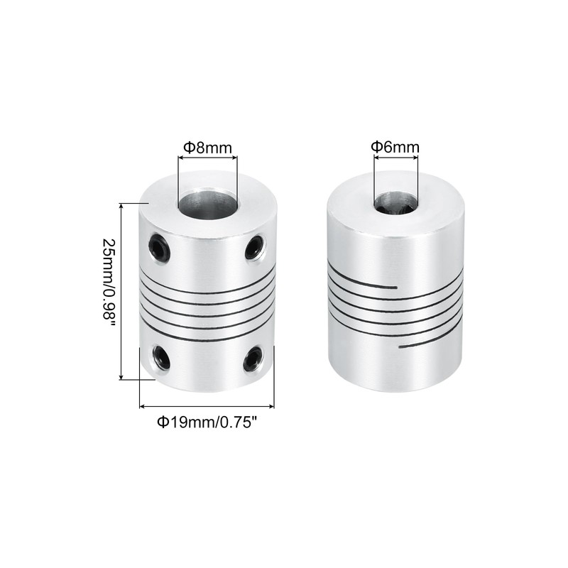 QUARKZMAN 4 Pieces 6 mm to 8 mm Aluminium Alloy