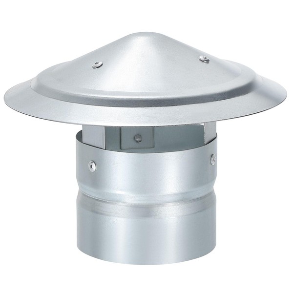 YOKIVE 1 Pcs 4-Inch Round Chimney Cap, Galvanized Iron Cone