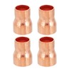 PATIKIL 9/16" to 1/2" ID Copper Reducer, 4pcs 99.9% Pure