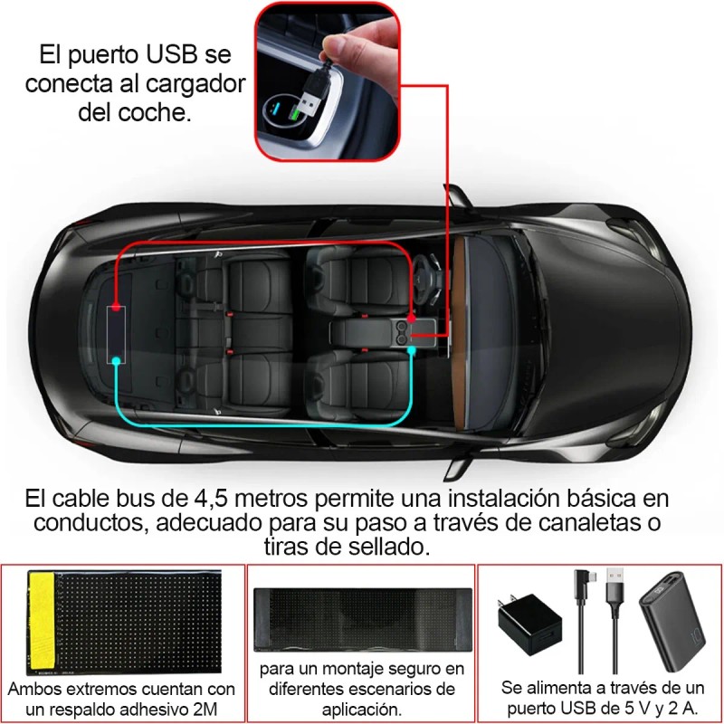 2 Piezas De Pantalla Led Con Luz Devil Eyes (12x59.5cm)