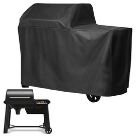 Grill Cover Compatible with Traeger Smoker Grill, Black Waterproof BBQ Cover for Traeger Woodridge TFB86MLH