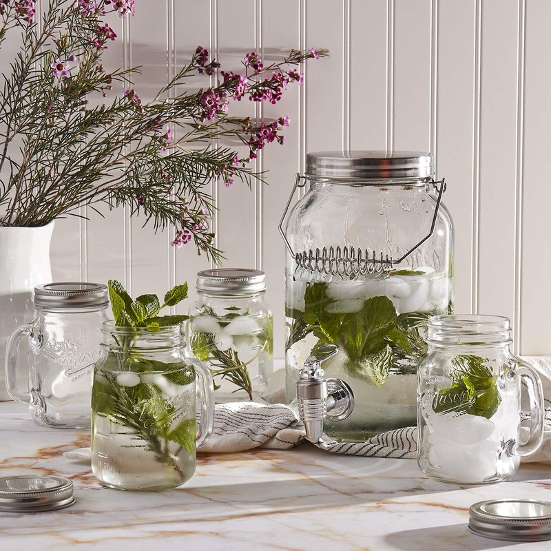 Mason Craft & More Drinkware Collection- Durable Glass Leak Proof