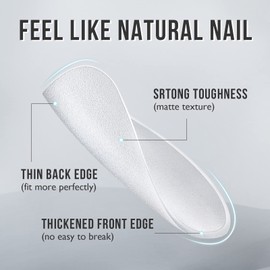 TAYE Long Square Coffin Nail Tips 360PCS 12 Sizes Pre-shaped Matte Soft Gel Nail Tips Full Cover False Nail Tips Home DIY Nail Salon Press on Clear Acrylic Fake Nail kit for Nail Extensions