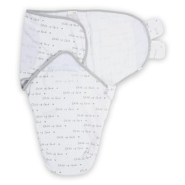 LollyBanks Baby Swaddle, 100% Organic Cotton Swaddles for Newborns, 3-6 Months Baby Swaddle Sack with Easy Change Zipper, Newborn Swaddle Neutral Baby Registry (Christian Baby Outfit)