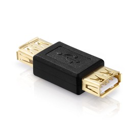 adaptare 41016 USB 2.0 Adaptor A Female to A Female Gold-Plated Contacts Black