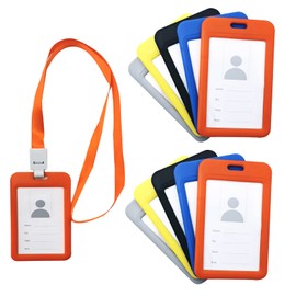 10 PCS Lanyard with Colorful ID Badge Holder Keychain Lanyard Colorful Neck Strap Lanyard with Badge Holder