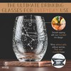 Greenline Goods Taurus Stemless Wine Glasses Zodiac Taurus Set Hand