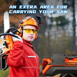 KEMIMOTO UTV Chainsaw Mount - Heavy Duty Steel Chainsaw Carrier Rack for Polaris Ranger 500, 570, 900, XP, 1000 Crew UTV Accessories