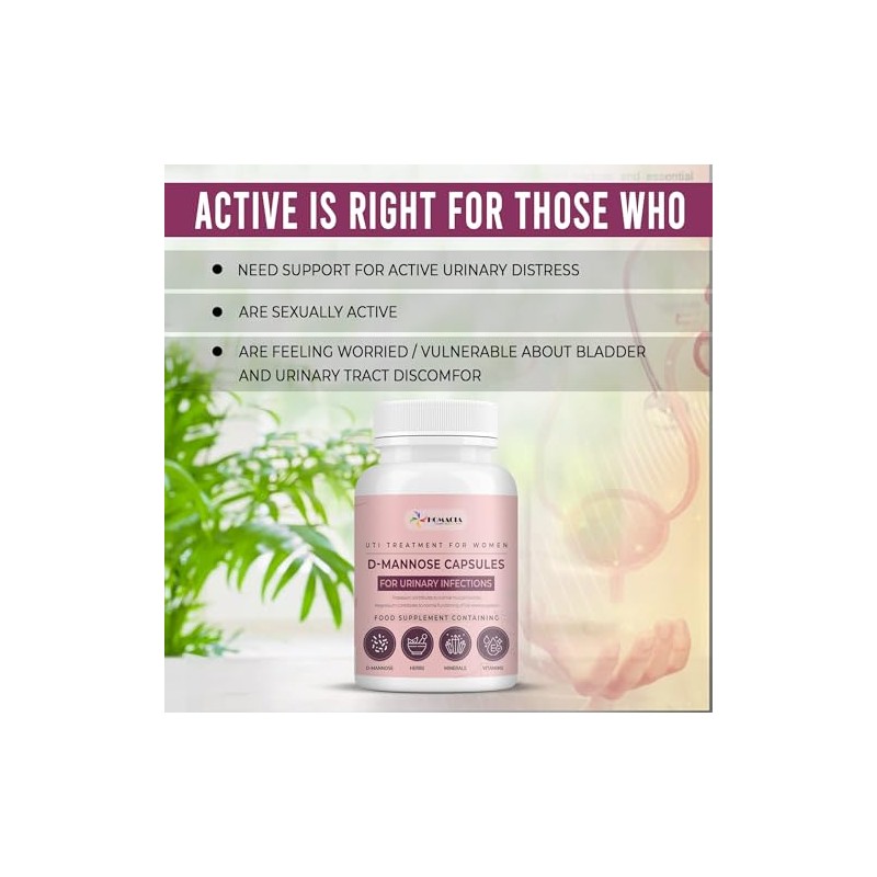 D-Mannose Capsules | Support Bladder Control & Urinary Tract Infection