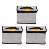 3PCS Lithium Battery Bag with Zipper Portable Fireproof Explosionproof Battery