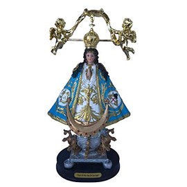 Virgen De San Juan De Los Lagos 12" Resin Statue Figurine Virgin of San Juan De Los Lagos, New #25327