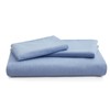 LOVQUE Light Blue Duvet Cover Full Size, 100% Washed Cotton