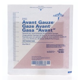 Medline NON21446Z Gauze, Sponge, Avant, 4" x 4", 6Ply, Stroll, Lf (Pack of 50)