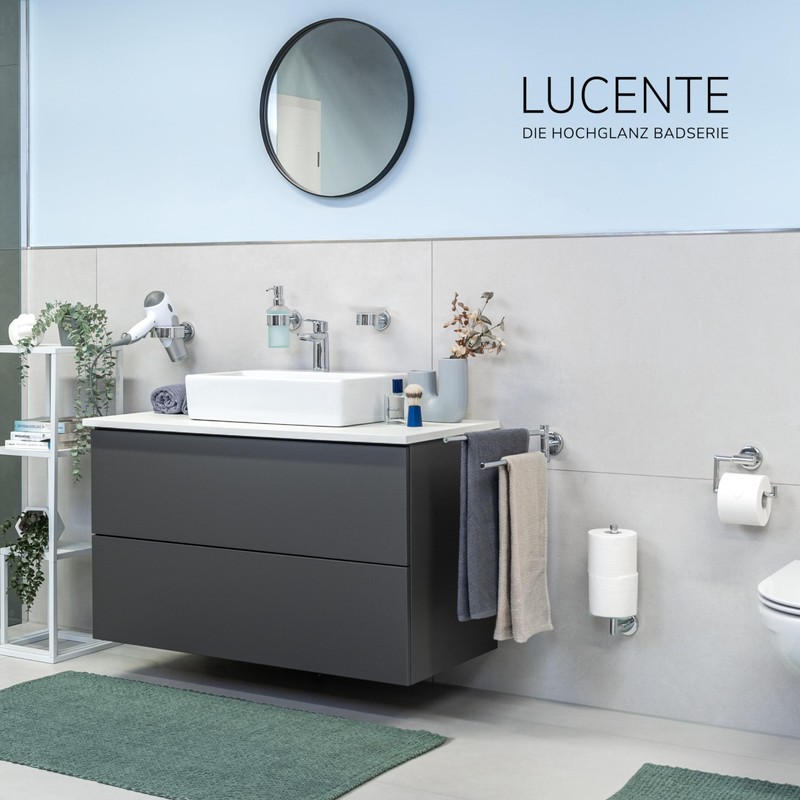 bremermann® LUCENTE Bathroom Range - Soap Dish, glass & chrome-plated