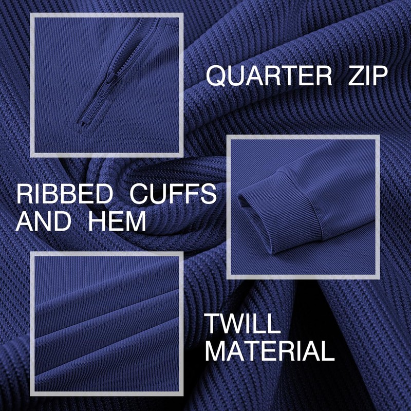 Dokotoo Men Men's Tracksuit 2 Piece Quarter Zip Sweatsuit Sets