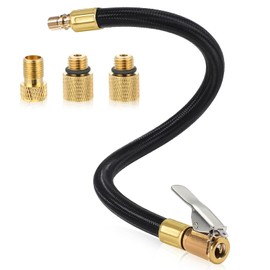 FdcZeyxior Reifenfüller Schlauchadapter, 35cm Inflator Pumpe Schlauch Luftschlauch Adapter Ventilverlängerung für Autoventil Pumpe, Fahrrad, Motorrad, Autoreifen, Luftpumpe