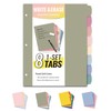 Sooez 8-Tab Long-Lasting Plastic Write & Erase Big Tab Dividers