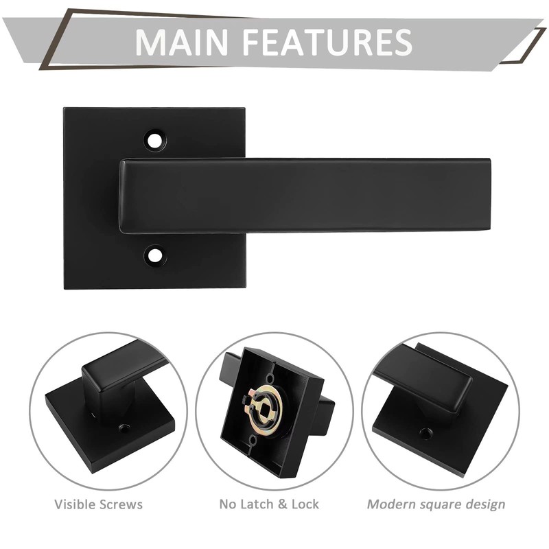 Probrico 10 Pack Dummy Door Lever,Single Sided Door Handle for