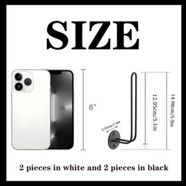 WJccsee 4 Pack Hat Racks for Baseball Caps, Stainless Steel Hat Organizer for Baseball Cap, Hat Holder Storage Organizer, Wall Drilled for Door,Bedroom,Closet