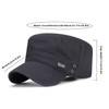 Initlove Cadet Army Cap Military Unisex Flat Top Hat for