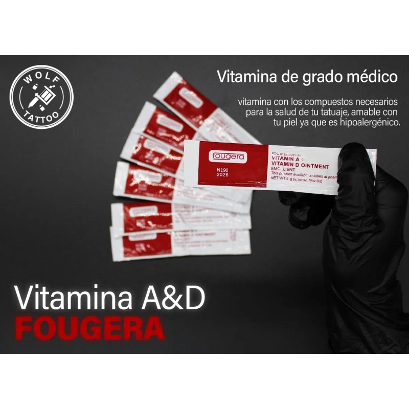 Crema Fougera Vitamina A D Tatuaje Microblading 100 Pzs